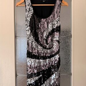 Forever 21 Black and Silver Sequin Mini Dress